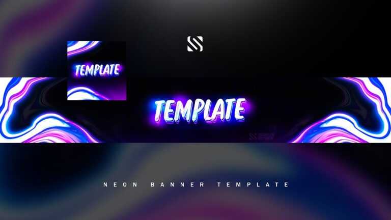 Free Gfx Neon Youtube Banner  Template Tutorial  Photoshop  2021 For 