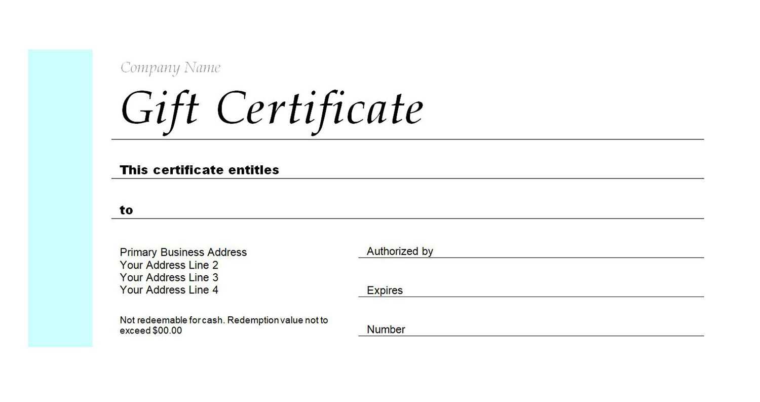 Free Gift Certificate Templates You Can Customize Inside Fit To Fly Certificate Template
