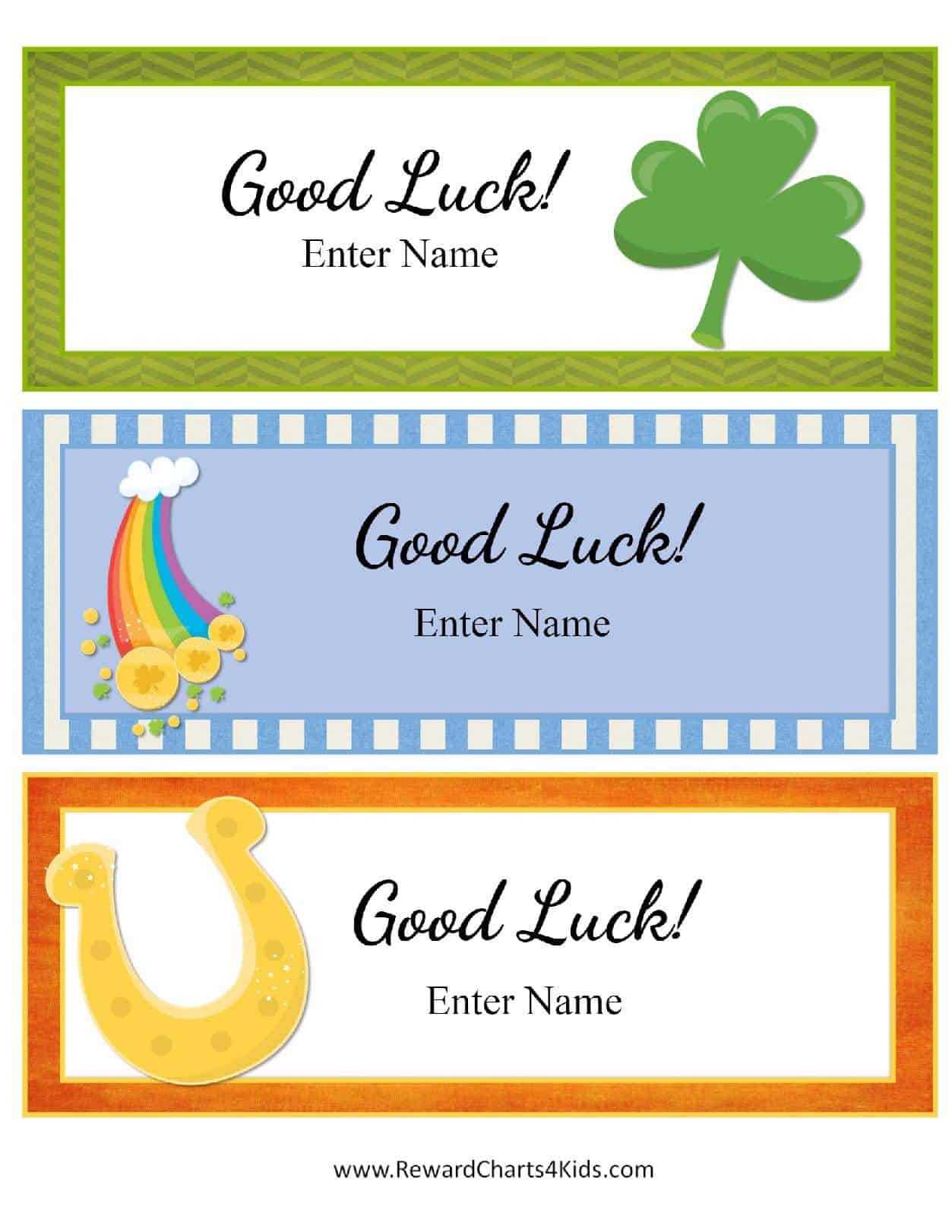 Free Good Luck Cards For Kids | Customize Online & Print At Home Pertaining To Good Luck Card Templates