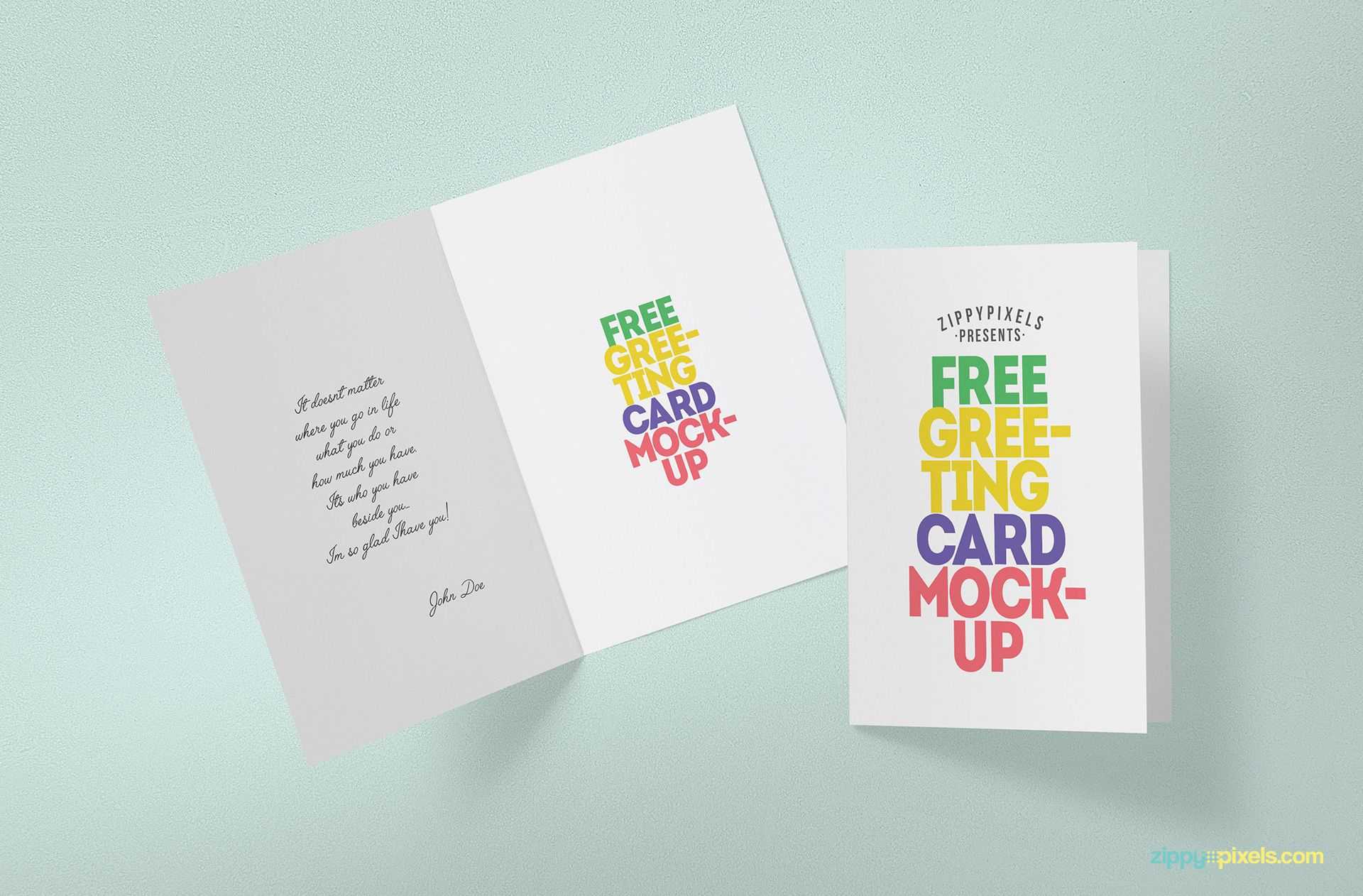 Free Greeting Card Mockup | Free Design Elements | Greeting Pertaining To Photoshop Birthday Card Template Free