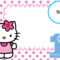 Free Hello Kitty 1St Birthday Invitation Template | Hello Regarding Hello Kitty Banner Template