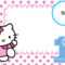 Free Hello Kitty 1St Birthday Invitation Template | Hello With Hello Kitty Birthday Banner Template Free