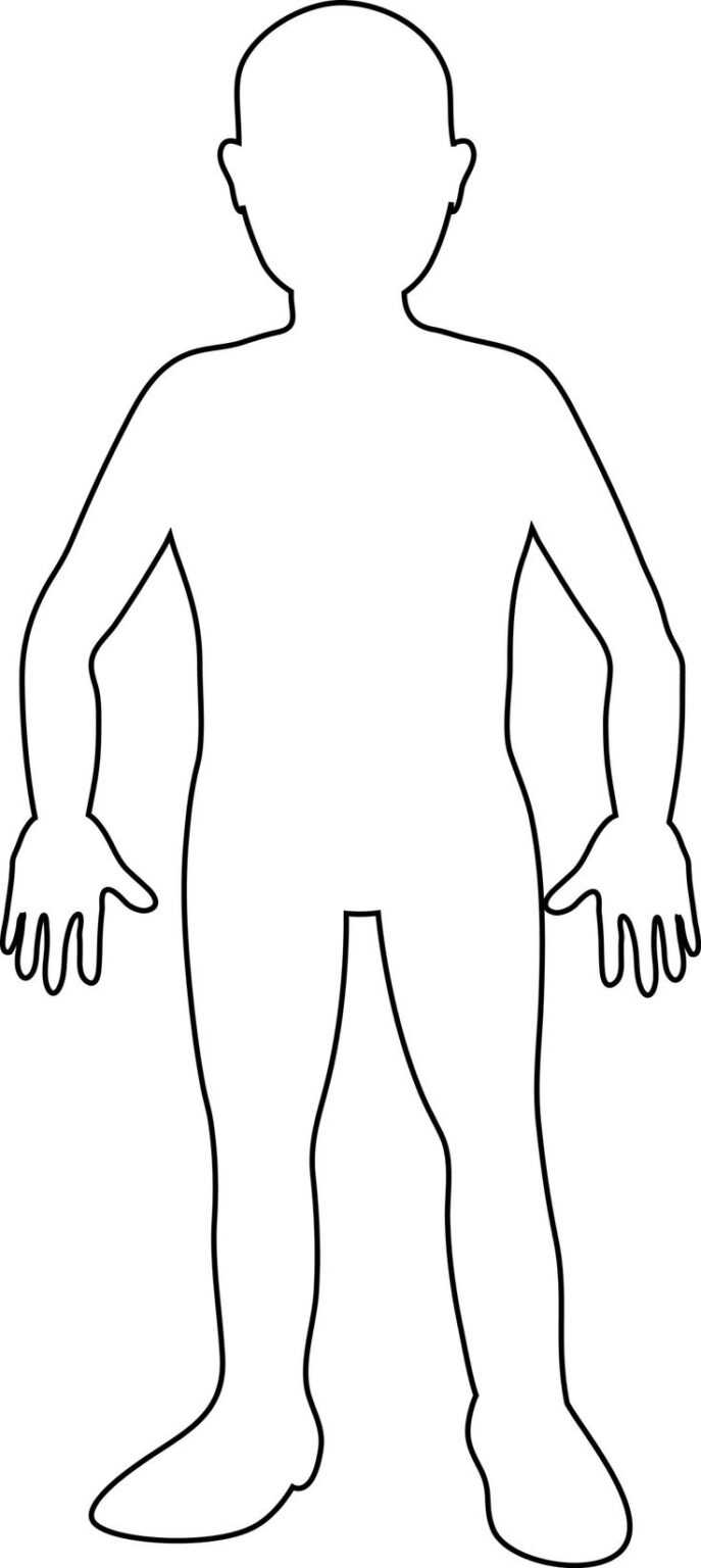 Free Human Body Outline Printable, Download Free Clip Art With Regard