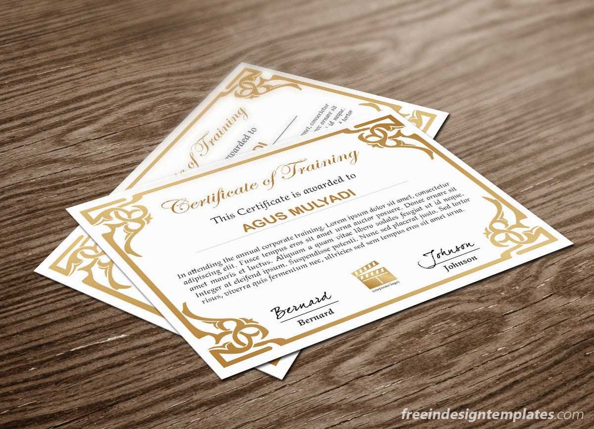 Free Indesign Certificate Template #1 | Free Indesign Intended For Indesign Certificate Template