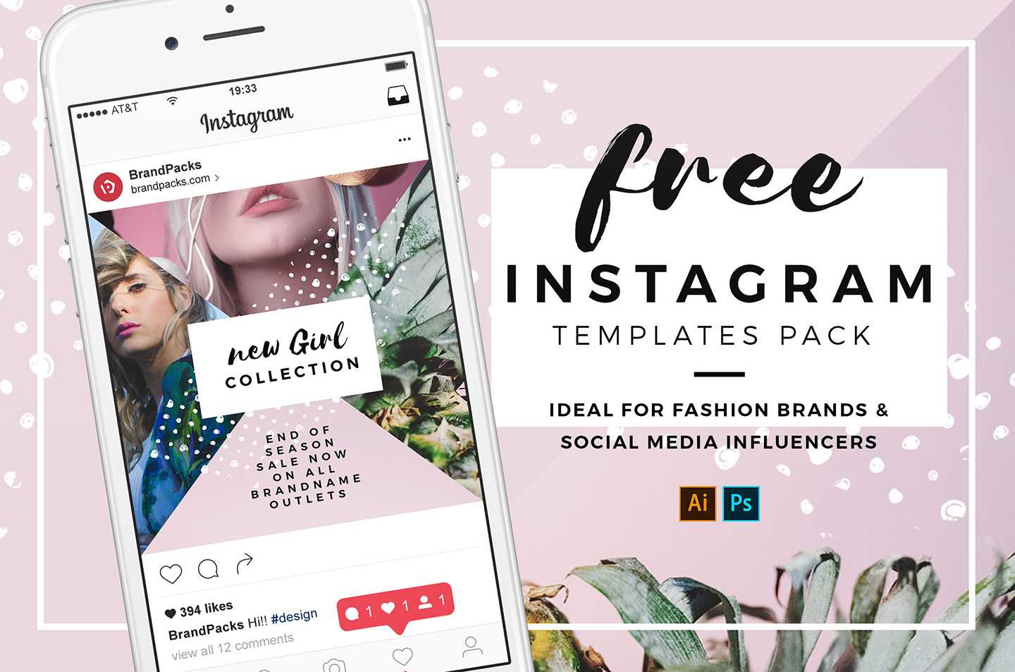 Free Instagram Templates In Psd, Ai & Vector – Brandpacks Inside Ai Brochure Templates Free Download