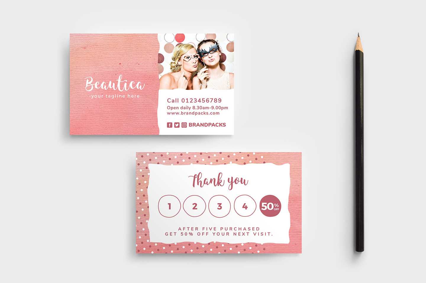 Free Loyalty Card Templates – Psd, Ai & Vector – Brandpacks Within Loyalty Card Design Template