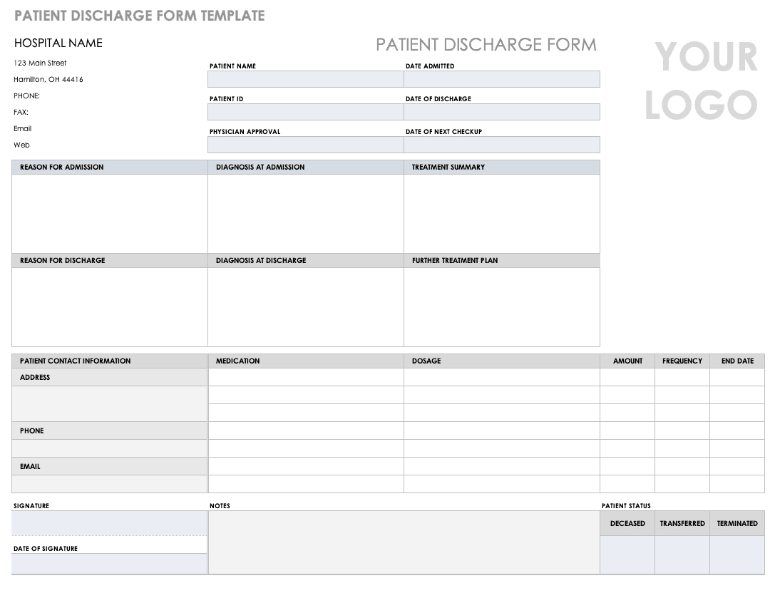 Free Medical Form Templates | Smartsheet Regarding History And Physical Template Word