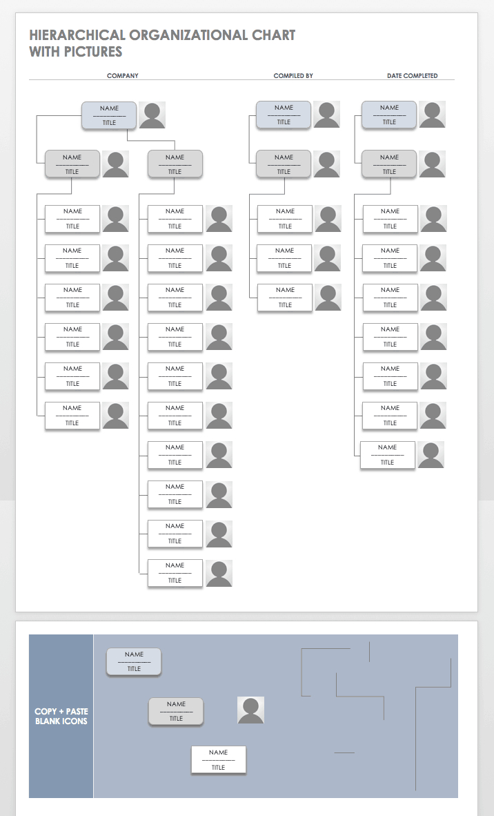 Free Organization Chart Templates For Word | Smartsheet Within Org Chart Template Word