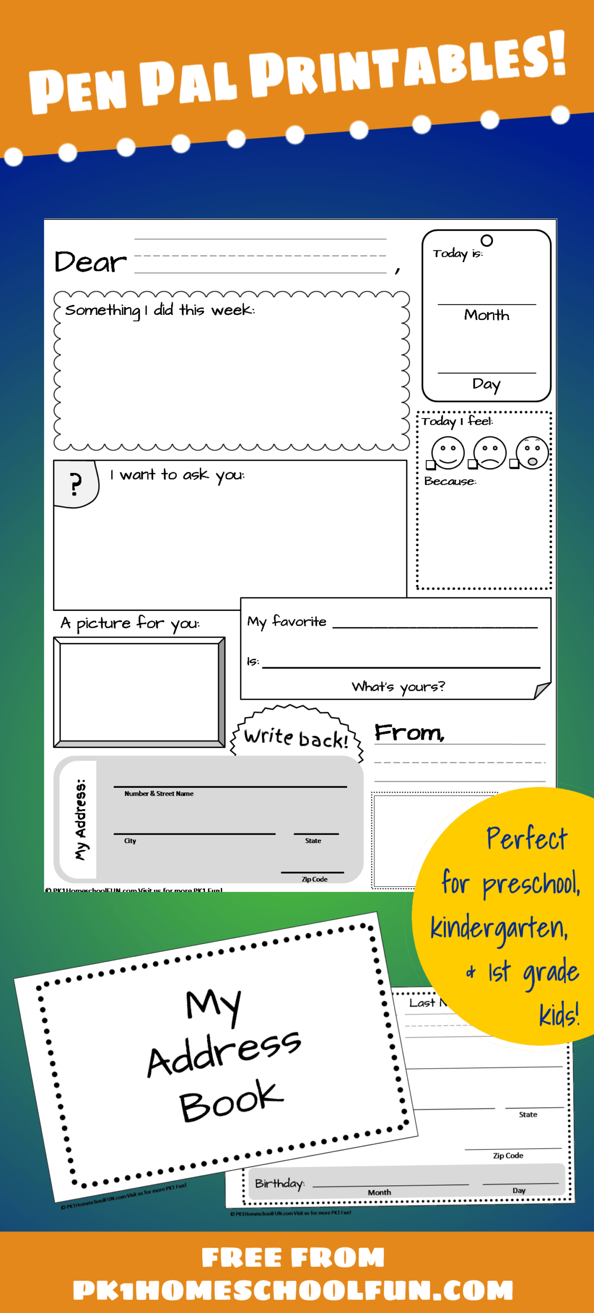 Free Pen Pal Printables For Kids | Pen Pal Letters, Letters Pertaining To Blank Letter Writing Template For Kids