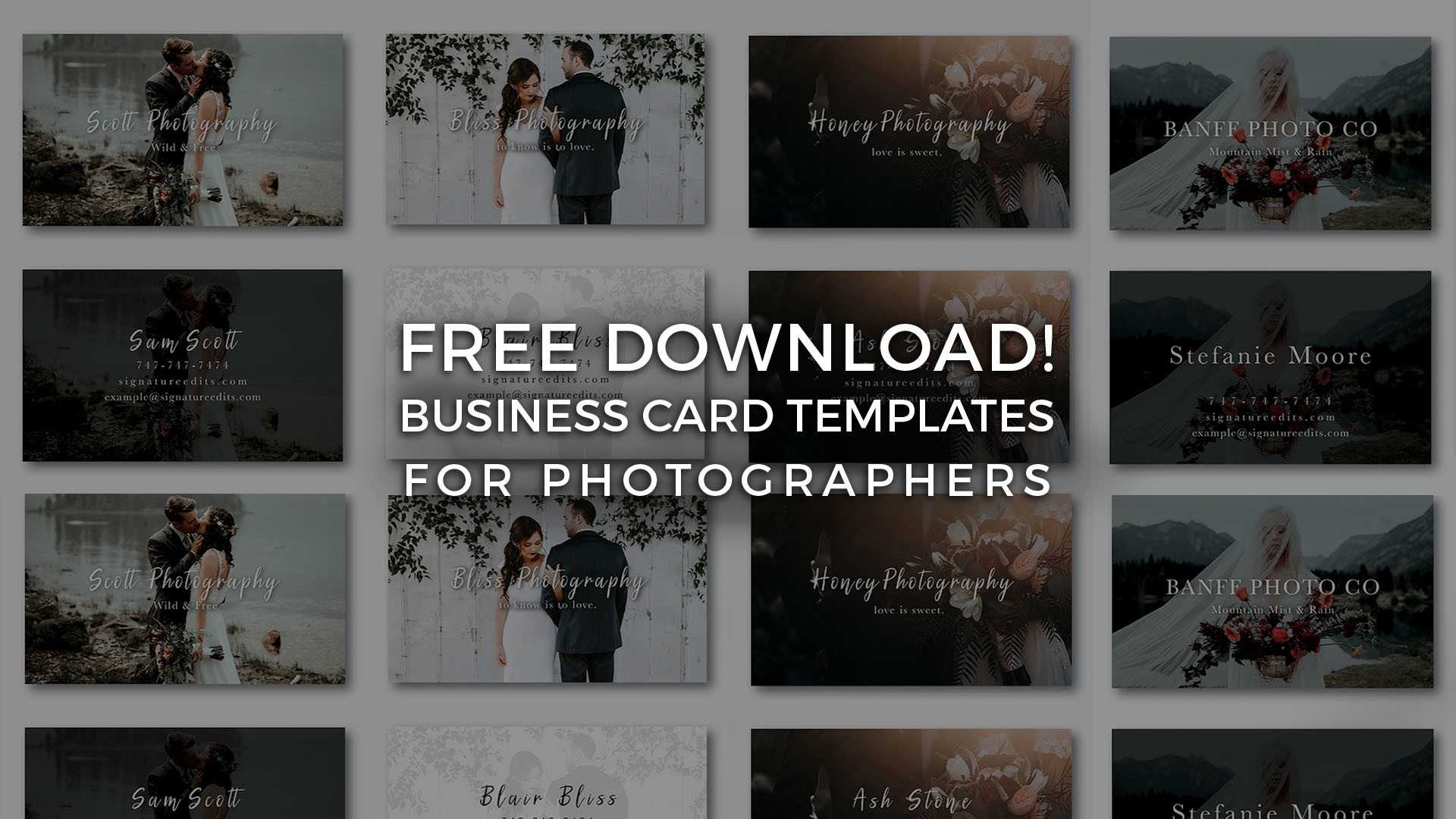 Free Photographer Business Card Templates! – Signature Edits Throughout Photography Business Card Templates Free Download