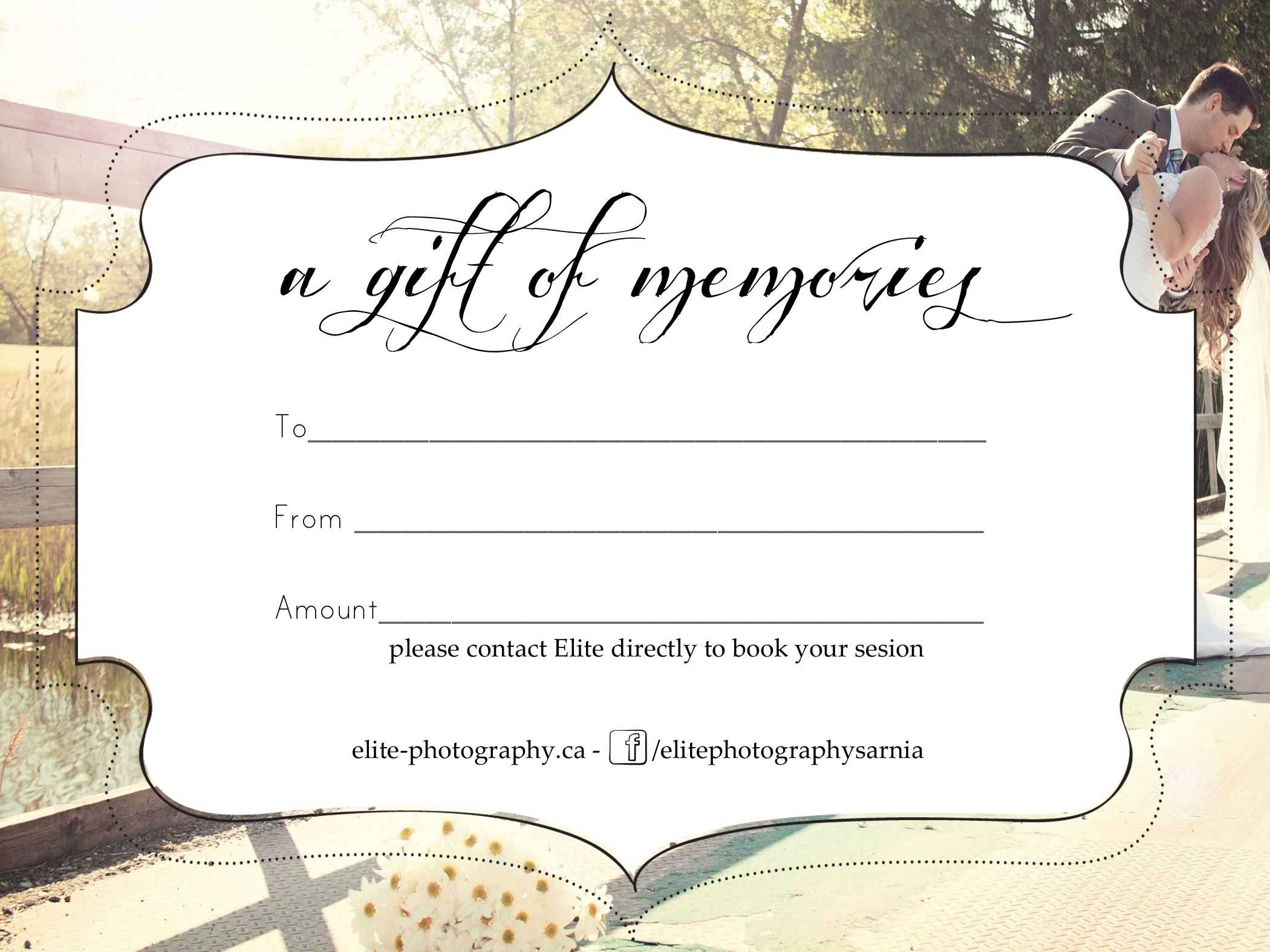 Free Photography Gift Certificate Regarding Free Photography Gift Certificate Template