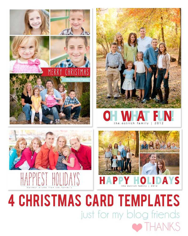 Free Photoshop Holiday Card Templates From Mom And Camera For Free Christmas Card Templates For Photoshop