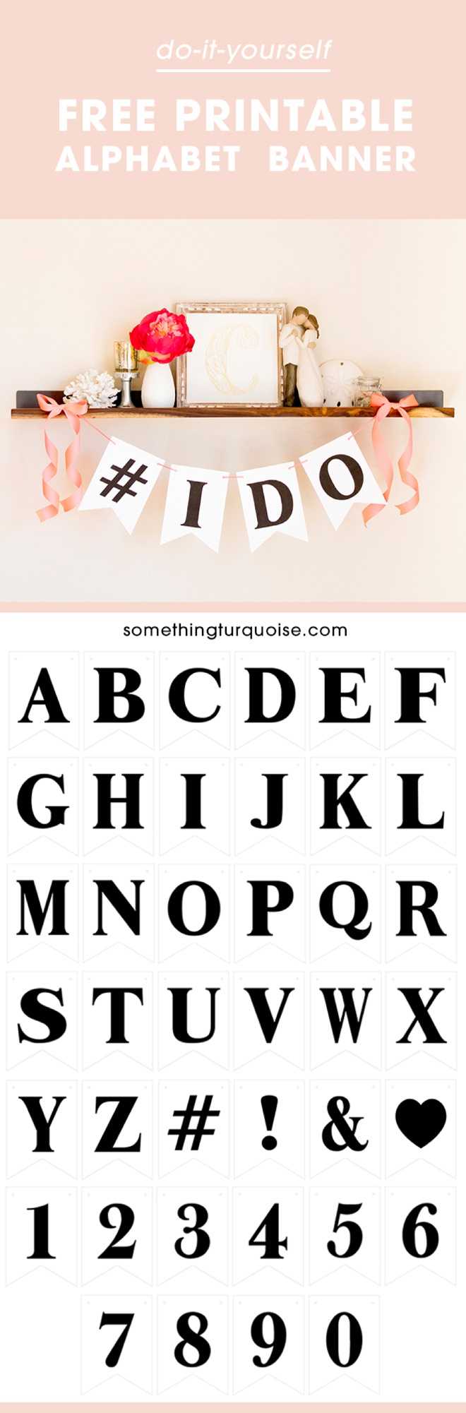 Free Printable Alphabet And Number Banner! Adorable! Within Diy Banner Template Free