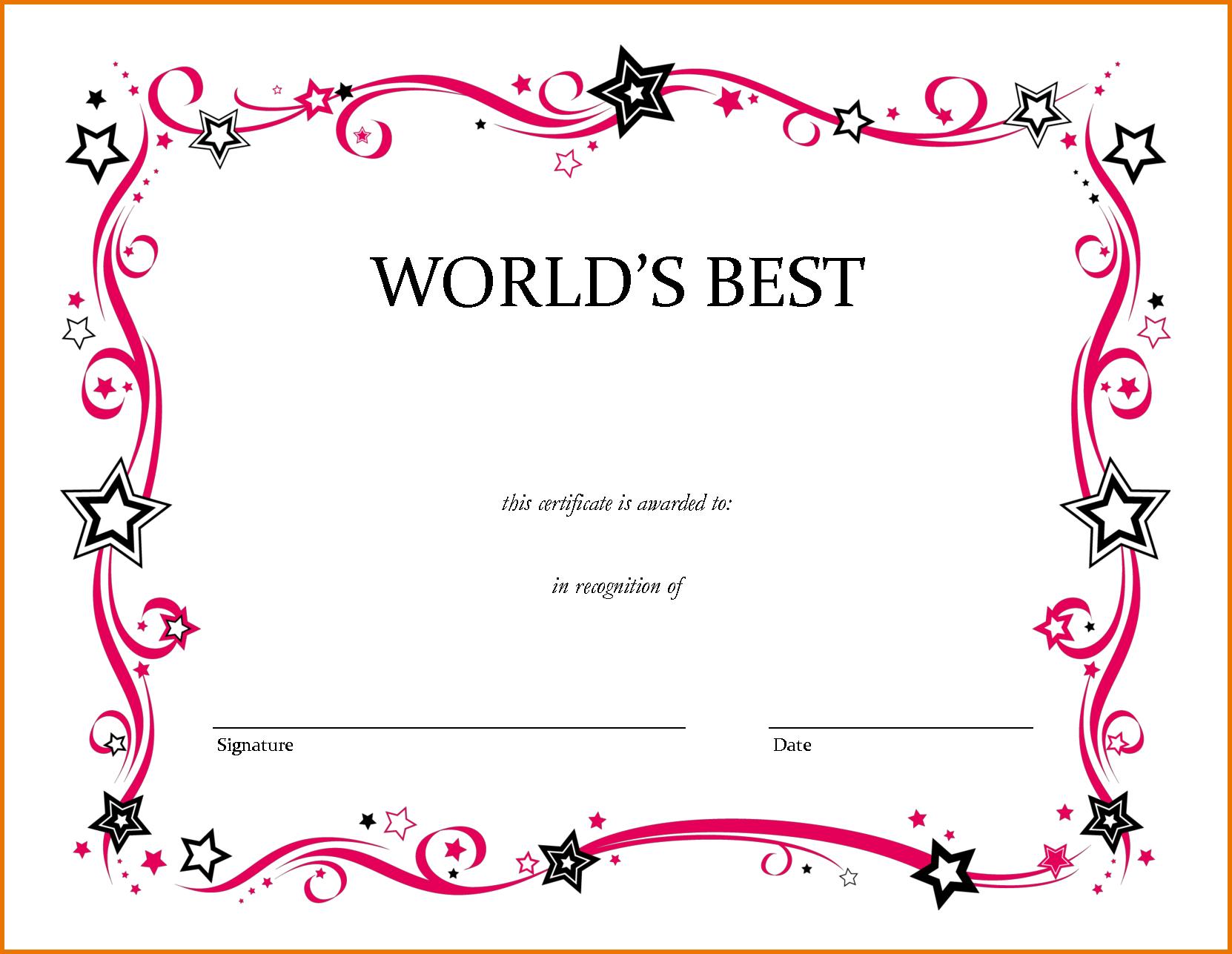 Free Printable Award Certificate Certificates For Elementary Inside Free School Certificate Templates