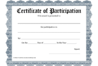 Free Printable Award Certificate Template - Bing Images intended for Templates For Certificates Of Participation