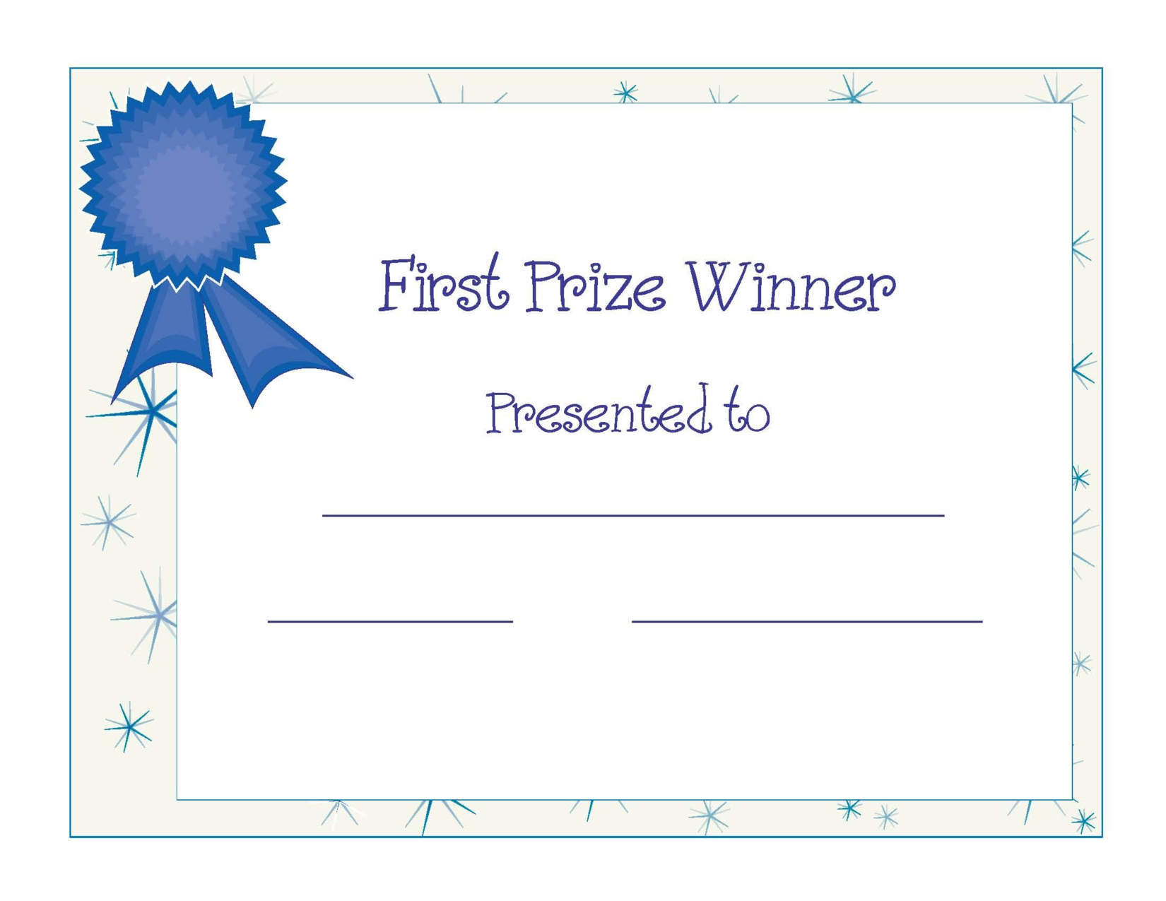 Free Printable Award Certificate Template | Free Printable In Winner Certificate Template