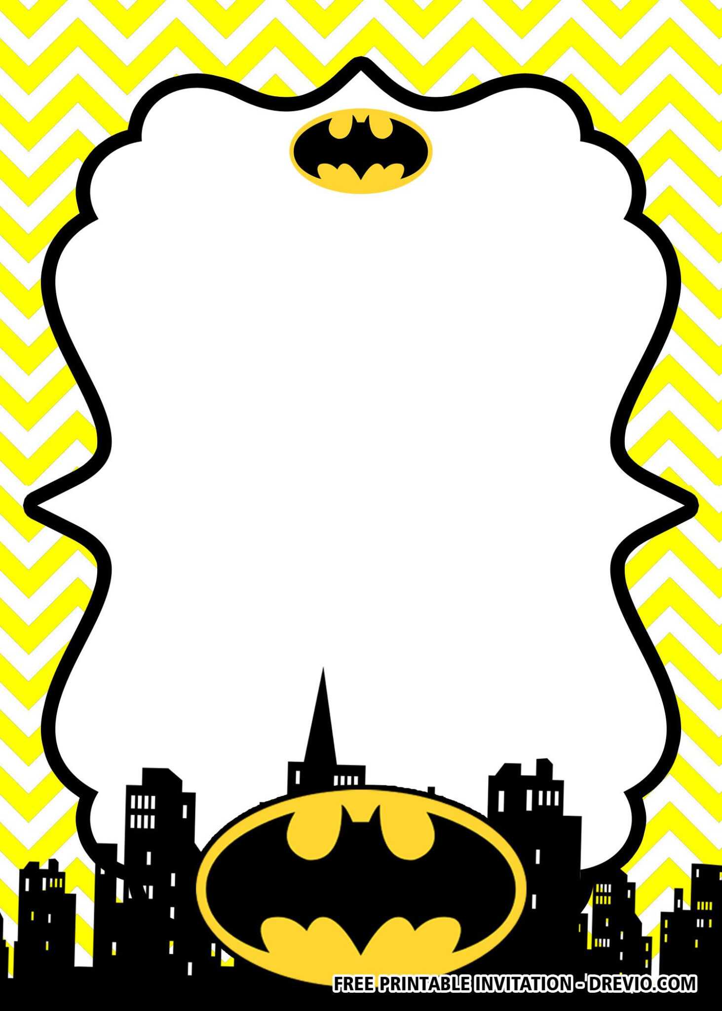 Free Printable Batman Birthday Invitation Templates | Batman With ...