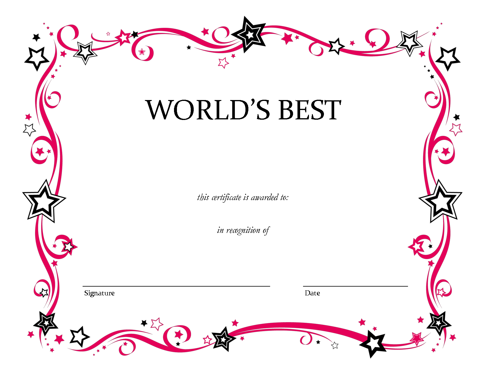 Free Printable Blank Award Certificate Templates Chainimage Regarding Pages Certificate Templates