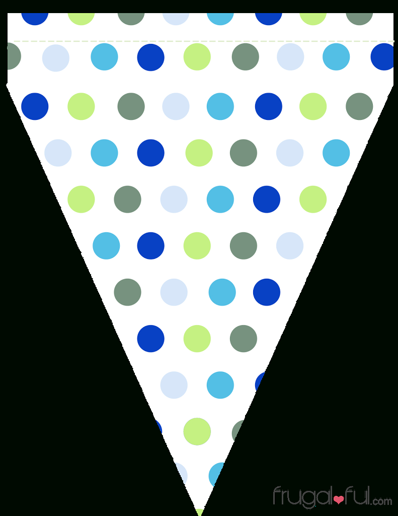 Free Printable Blue & Green Triangle Banner Template Throughout Free Printable Party Banner Templates