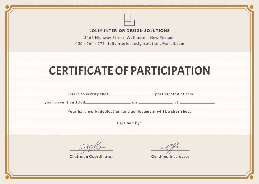 Free Printable Certificate Of Participation Templates Cop Throughout Sample Certificate Of Participation Template