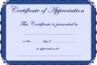 Free Printable Certificates Certificate Of Appreciation in Certificate Of Appreciation Template Free Printable
