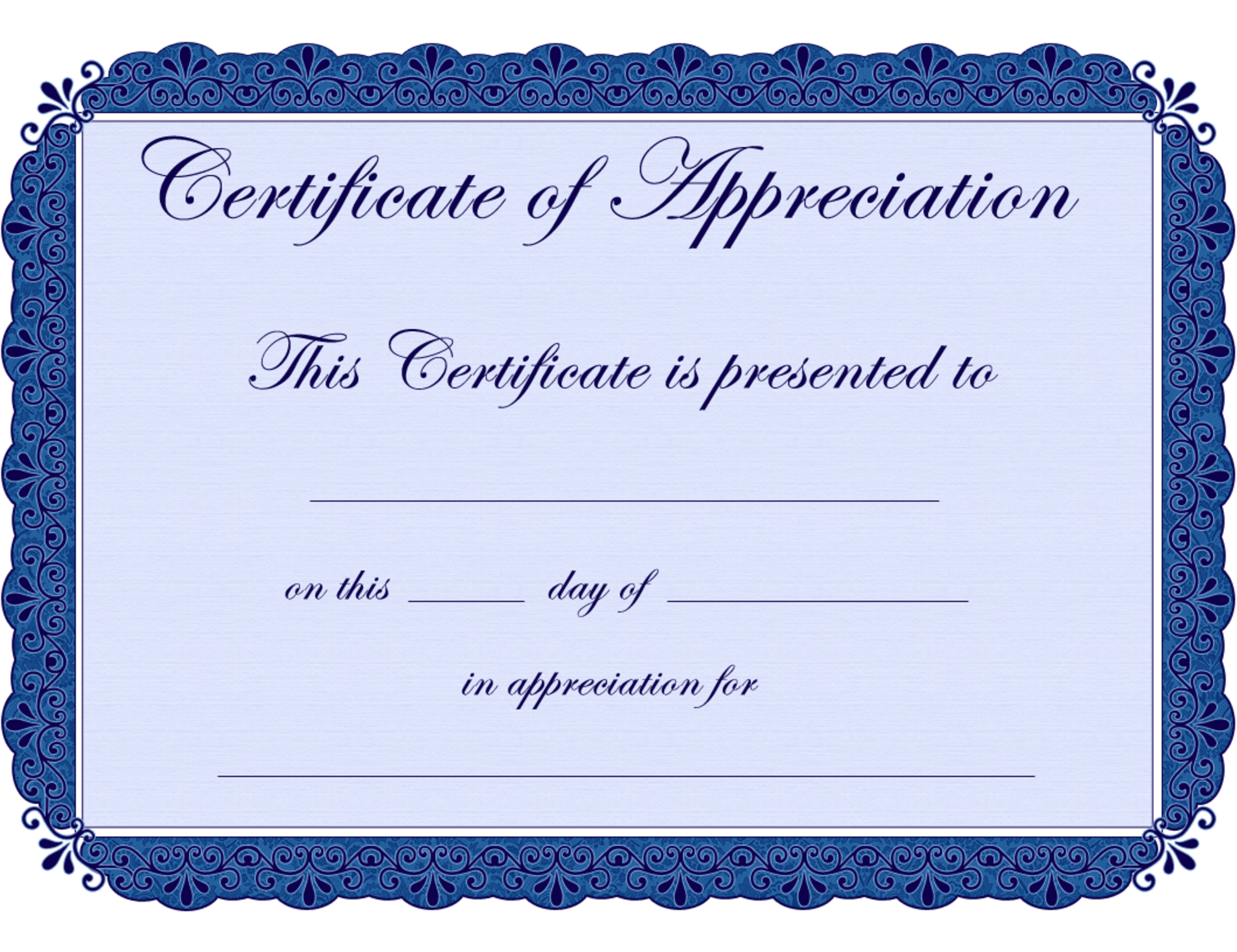 Free Printable Certificates Certificate Of Appreciation In Scholarship Certificate Template Word