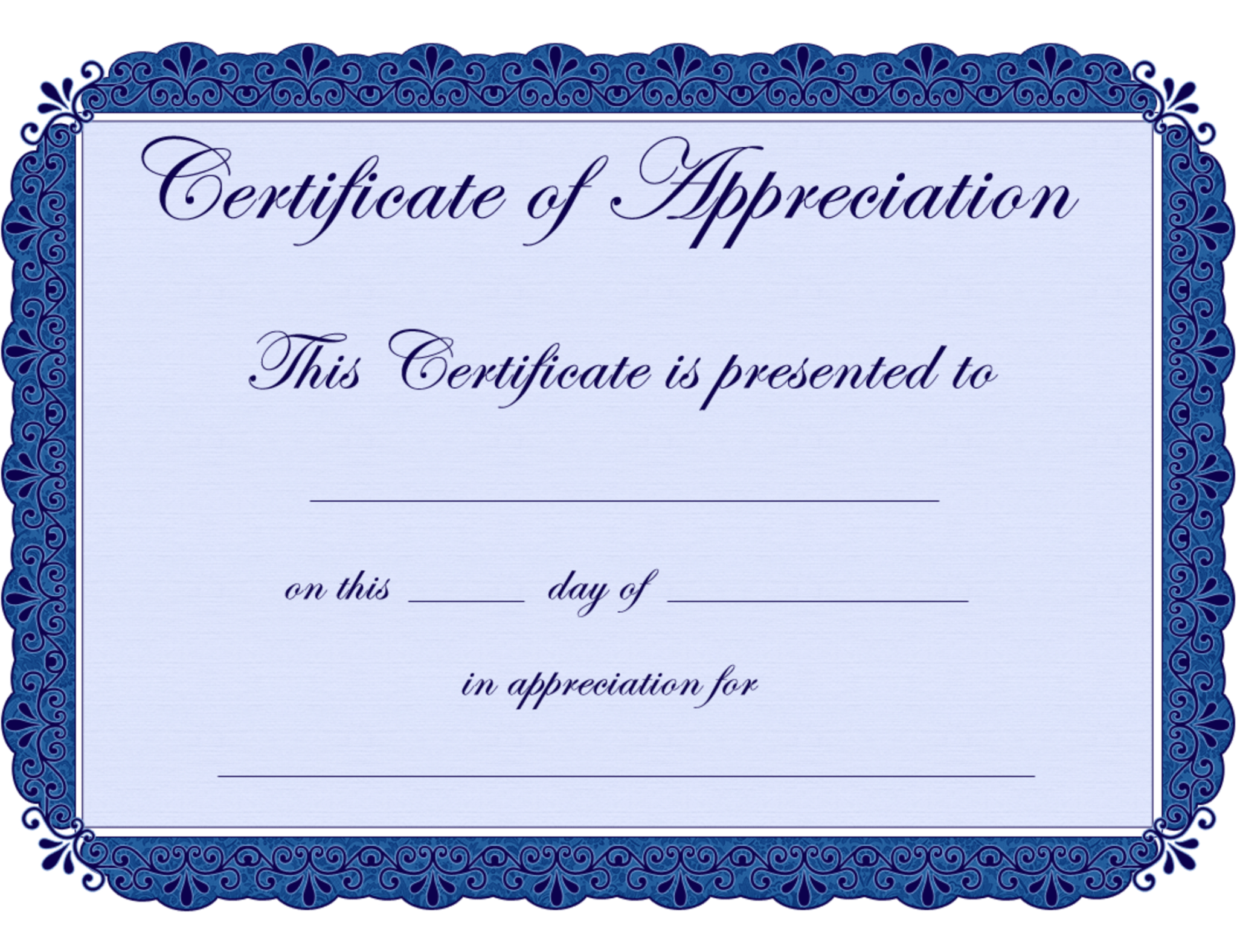 Free Printable Certificates Certificate Of Appreciation With With ...