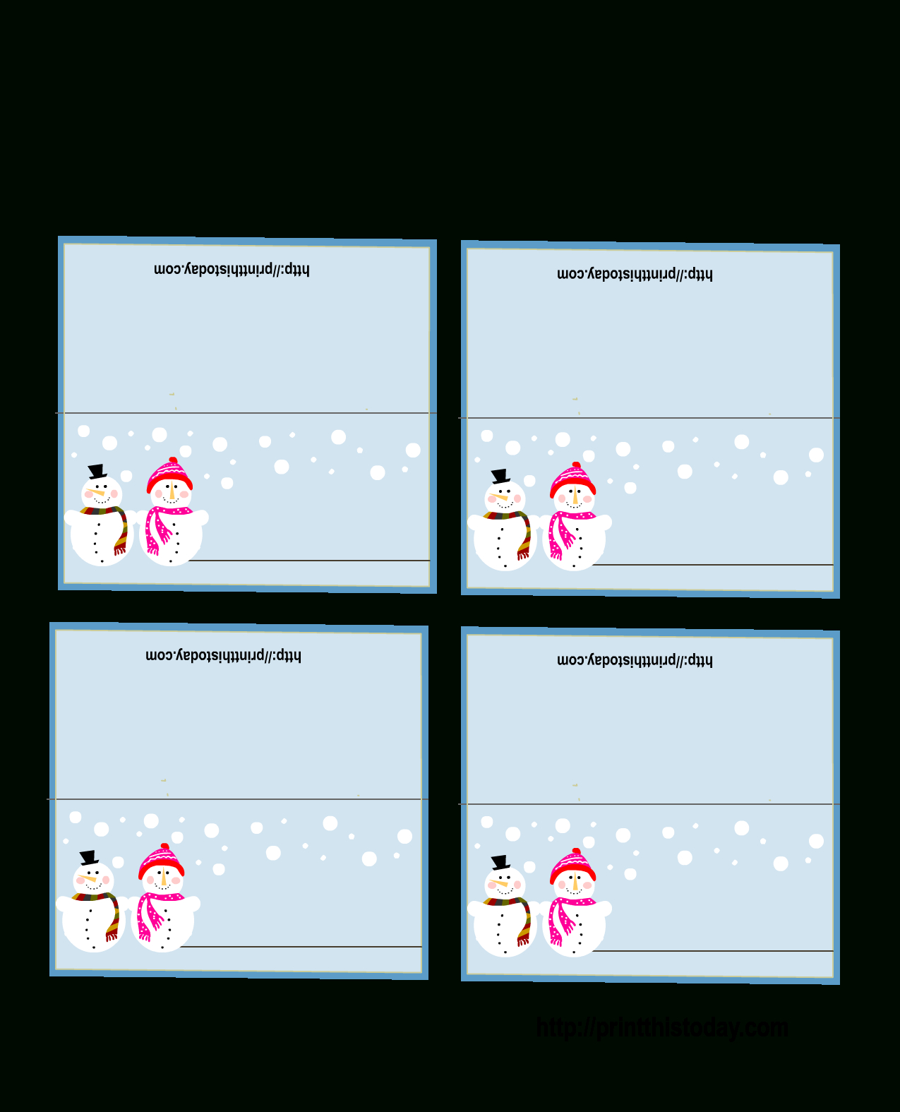 Free Printable Christmas Place Cards Inside Christmas Table Place Cards Template