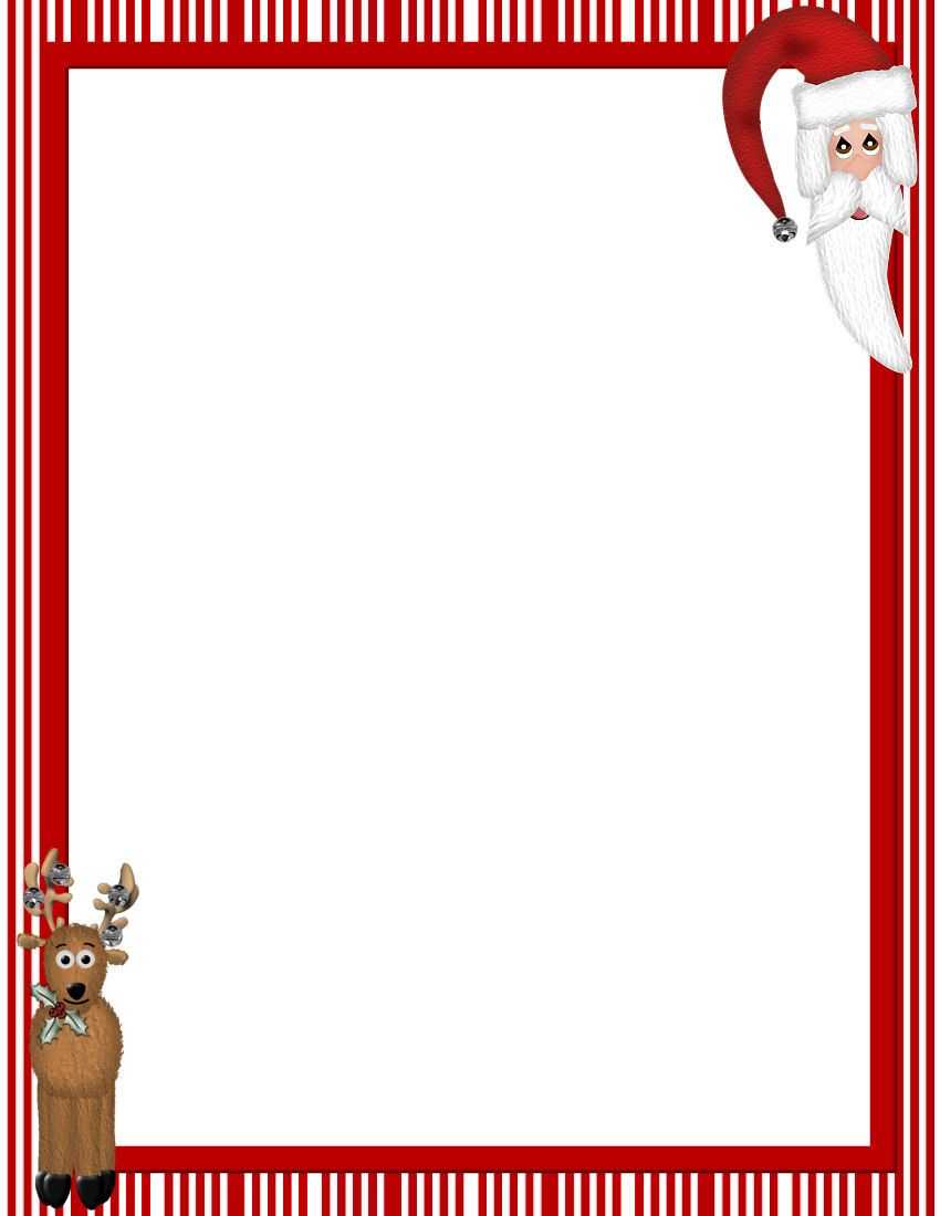 Free Printable Christmas Stationary Borders Throughout Christmas Border Word Template