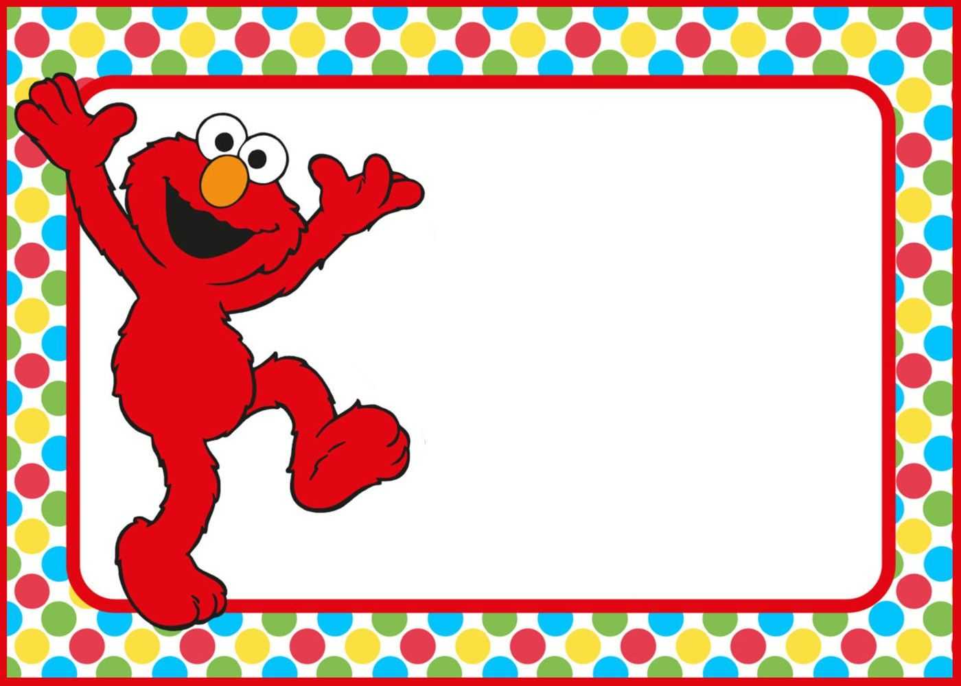 Free Printable Elmo Party Invitation Template In 2019 | Elmo For Elmo Birthday Card Template