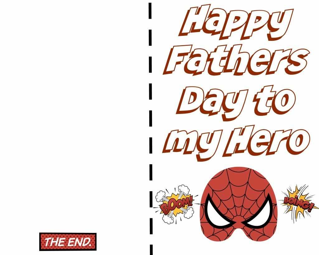 Free Printable Fathers Day Super Hero Cards. Just Print Out Within Fathers Day Card Template