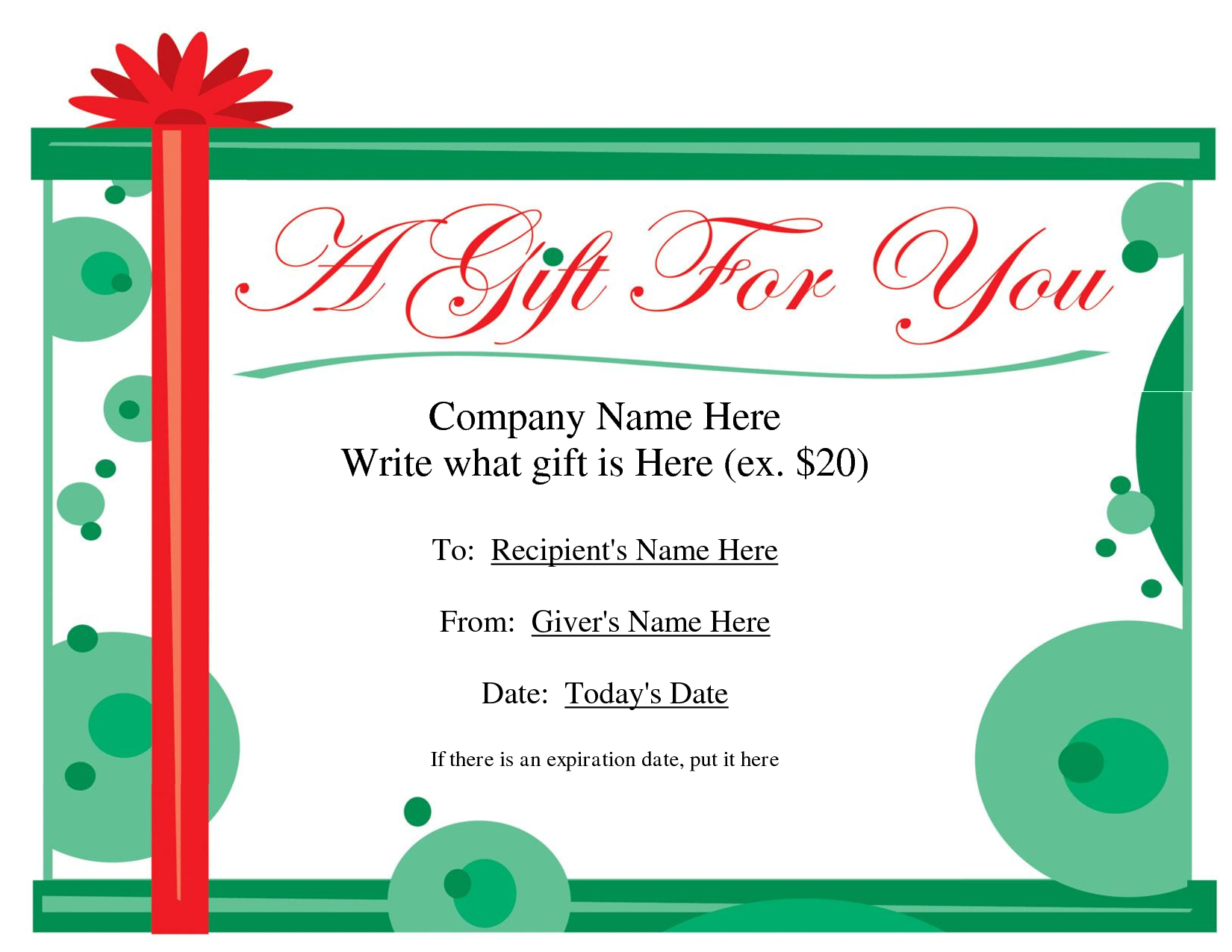Free Printable Gift Certificate Template | Free Christmas For Merry Christmas Gift Certificate Templates