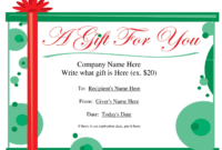 Free Printable Gift Certificate Template | Free Christmas pertaining to Christmas Gift Certificate Template Free Download