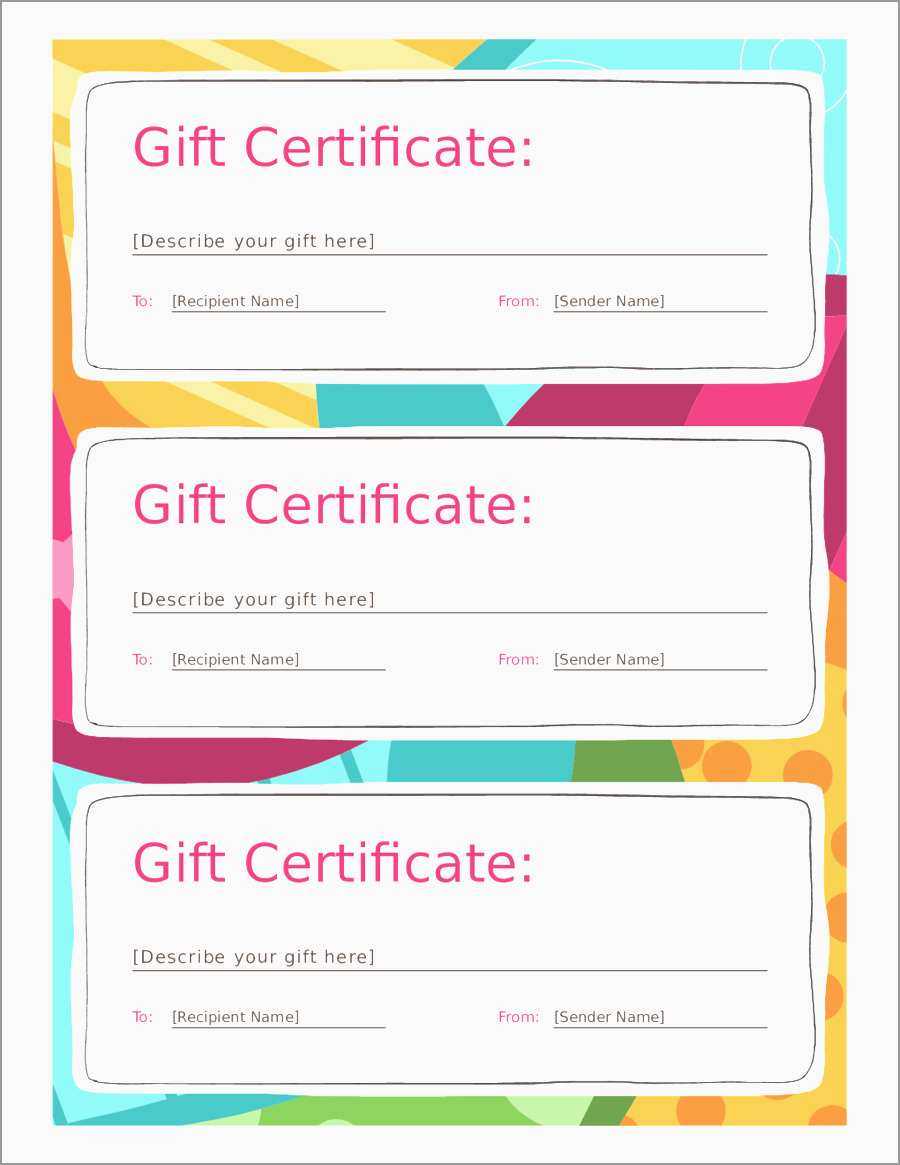 Free Printable Gift Certificate Templates Online Vouchers In Certificate Template For Pages