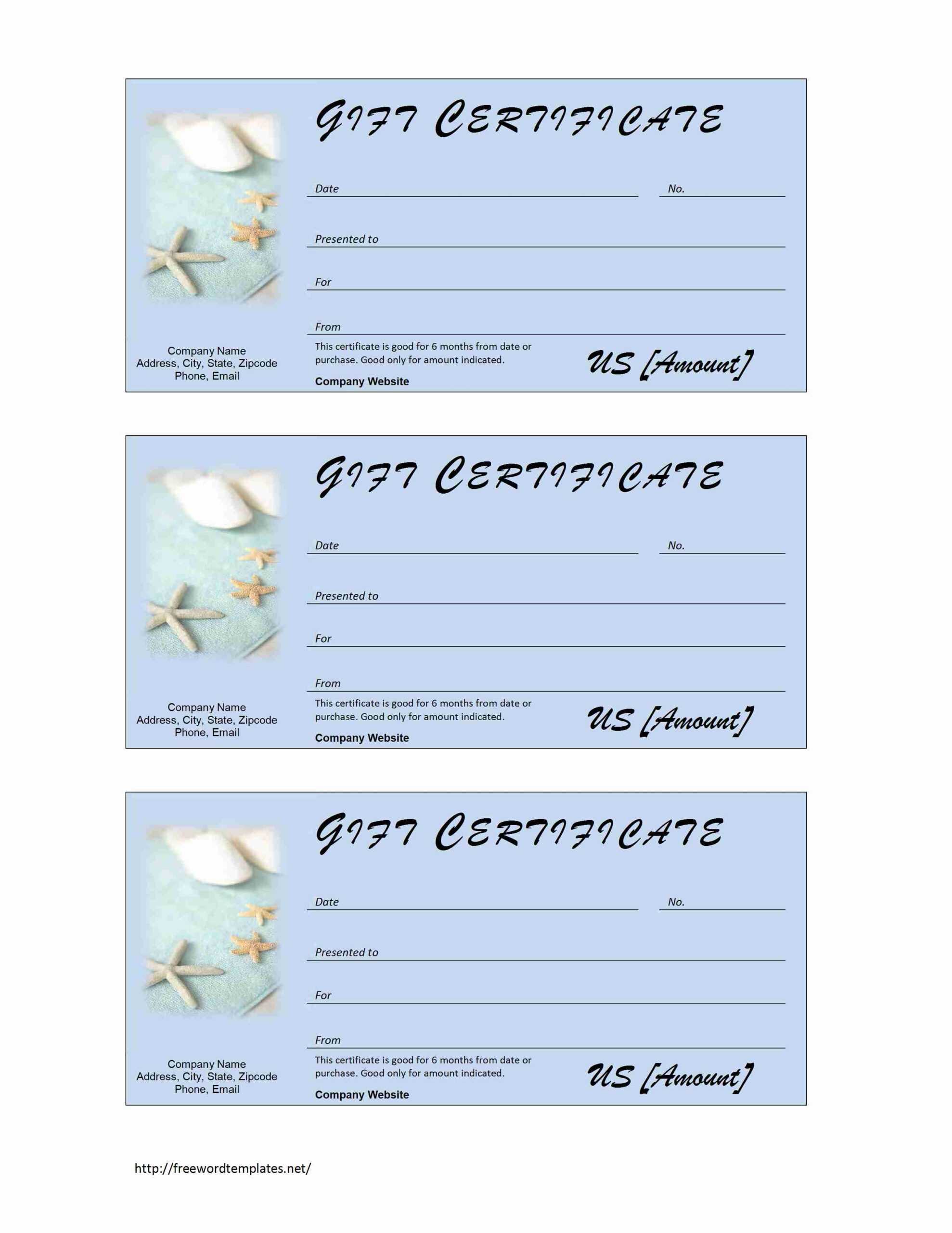 Free Printable Gift Certificates For Photography Business Intended For Massage Gift Certificate Template Free Printable