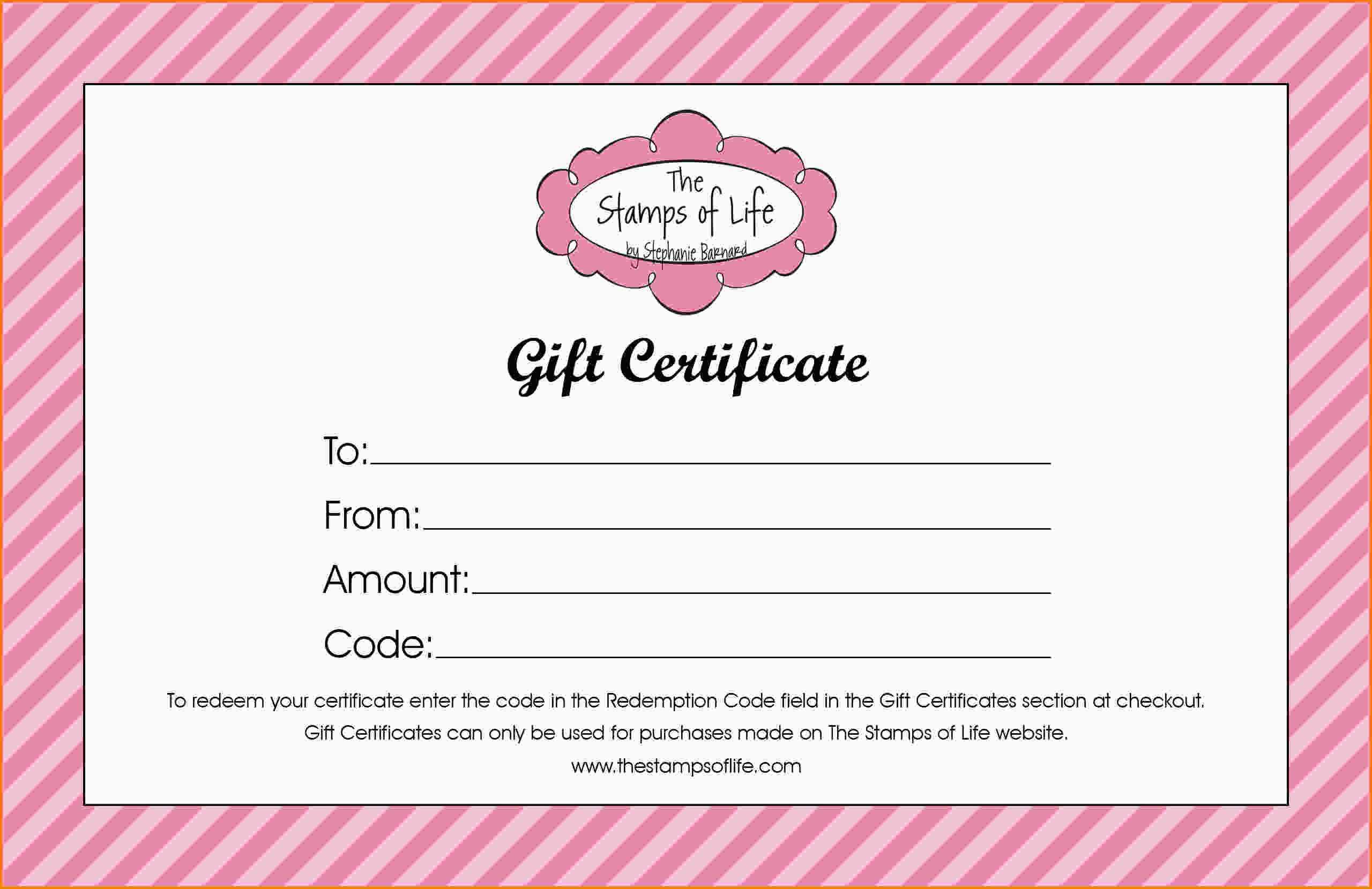 Free Printable Gift Certificates Online For Birthday In Printable Gift Certificates Templates Free