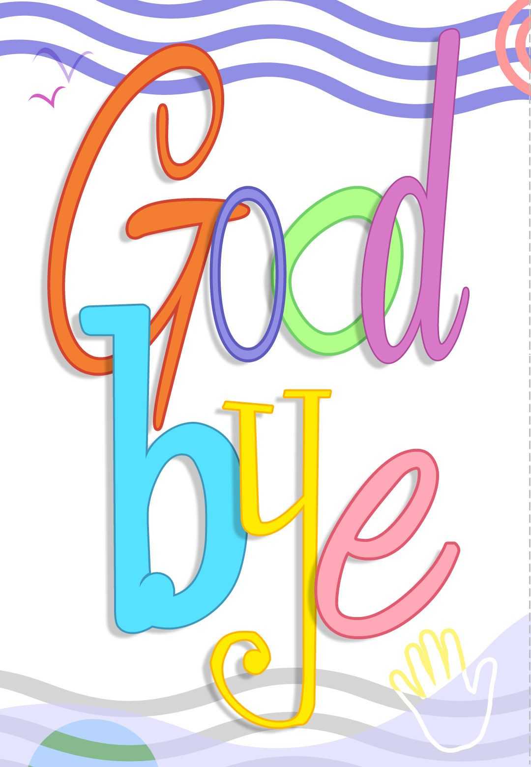 Free Printable Good Bye Greeting Card | Greeting Cards For For Sorry You Re Leaving Card Template