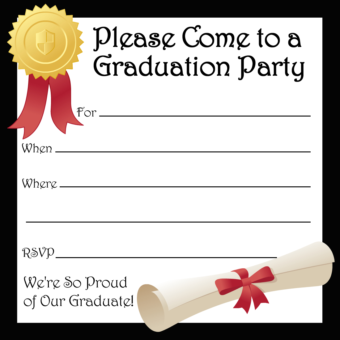 Free Printable Graduation Party Invitations | Free Printable Intended For Graduation Party Invitation Templates Free Word