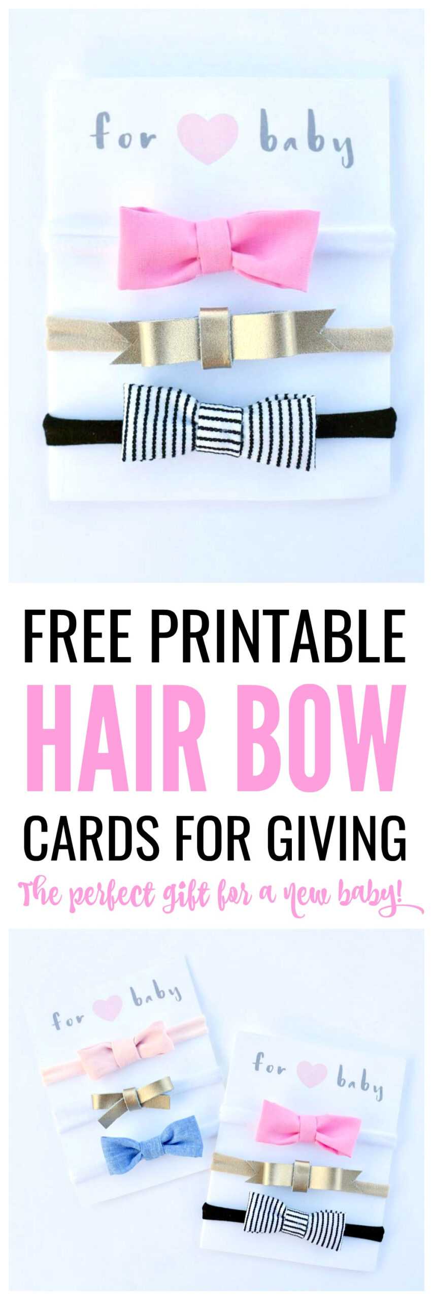 Free Printable Hair Bow Cards For Diy Hair Bows And In Headband Card Template