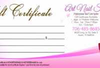 Free Printable Hair Salon Gift Certificate Template | Mult with Nail Gift Certificate Template Free