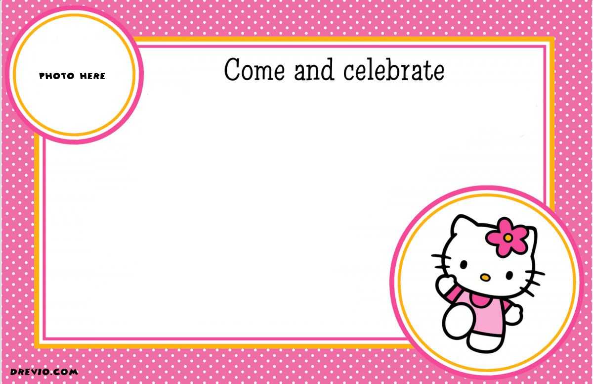 Free Printable Hello Kitty Birthday Party Invitations For Hello Kitty Birthday Card Template Free