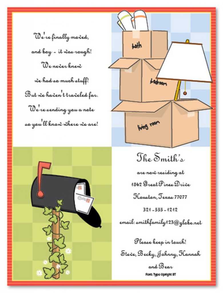 Free Printable Housewarming Invitations Cards | Mult Igry Throughout Moving House Cards Template Free