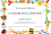 Free Printable Kindergarten Diplomaprintshowergames intended for Free Printable Graduation Certificate Templates