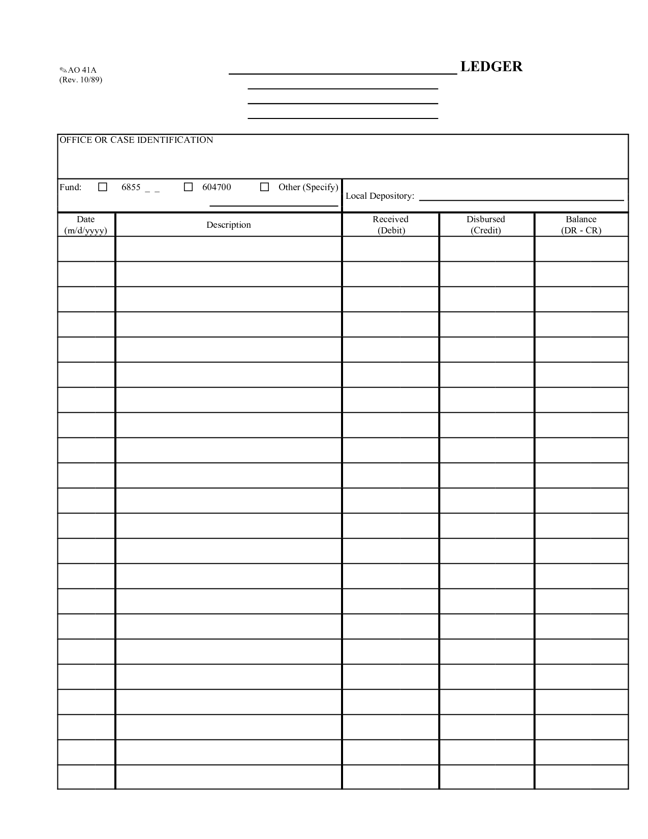 Free Printable Ledger Template | Printable Check Register Throughout Blank Ledger Template