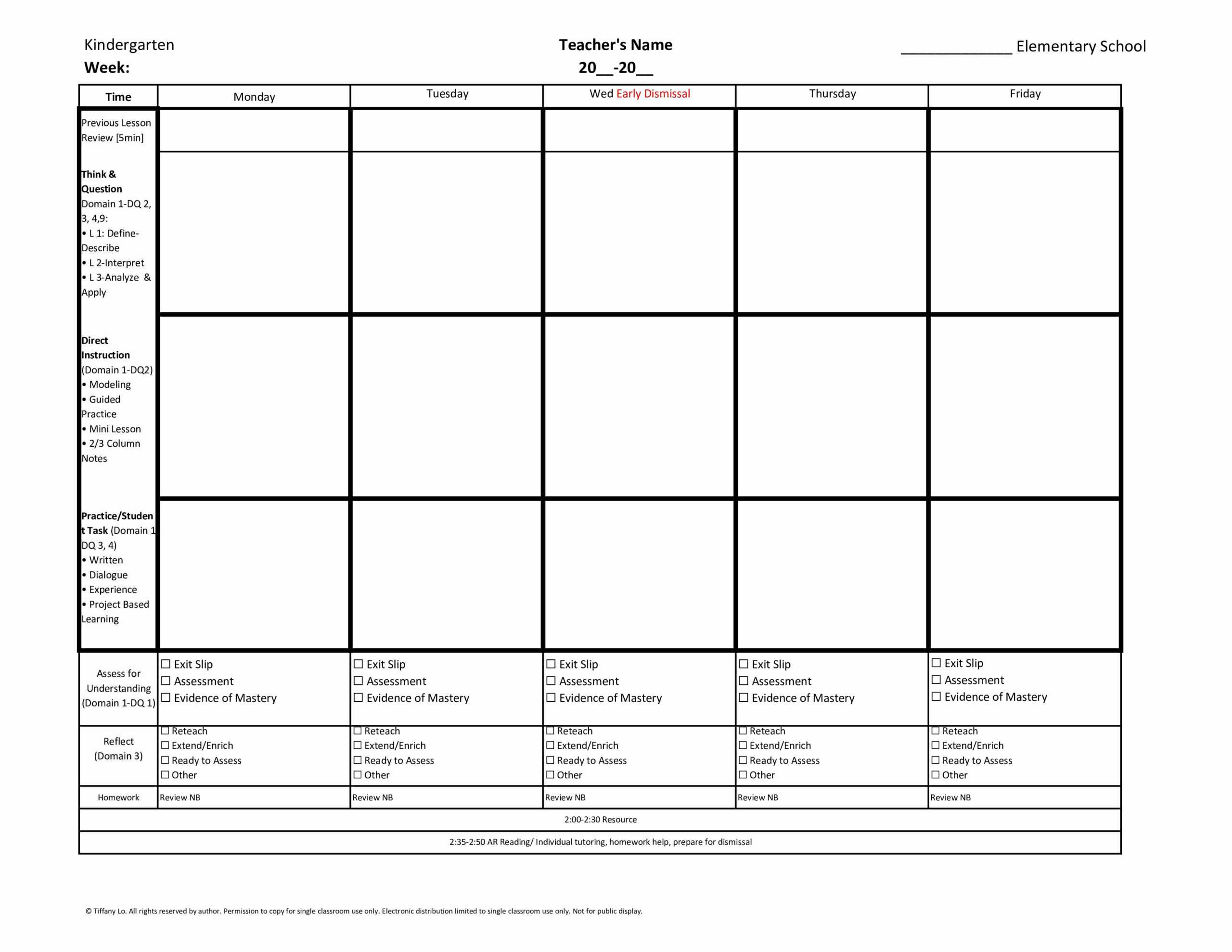 Free Printable Lesson Plans Plan Templates For Toddlers For Blank Preschool Lesson Plan Template