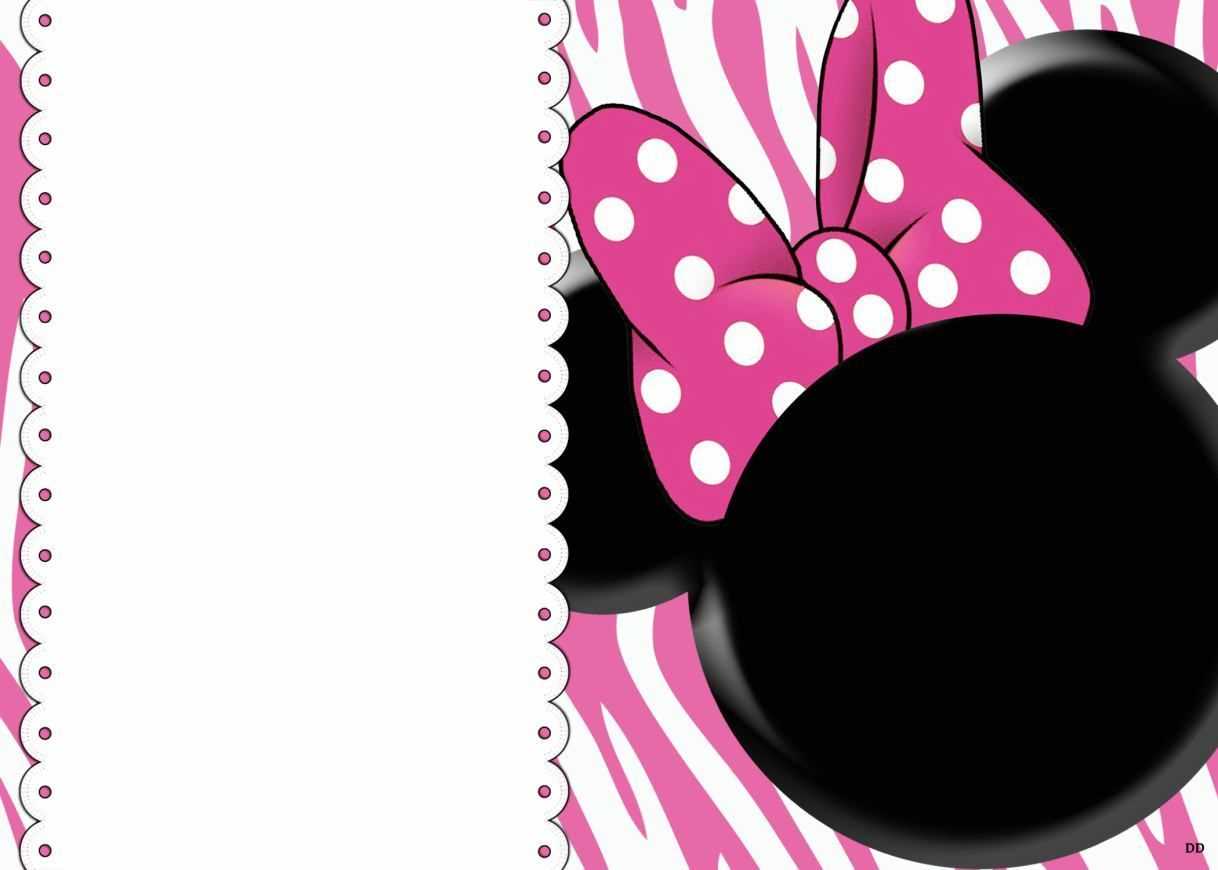 Free Printable Minnie Mouse 1St Birthday Invitation Throughout Minnie Mouse Card Templates