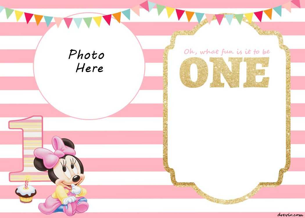 Free Printable Minnie Mouse 1St Invitation Templates In Minnie Mouse Card Templates