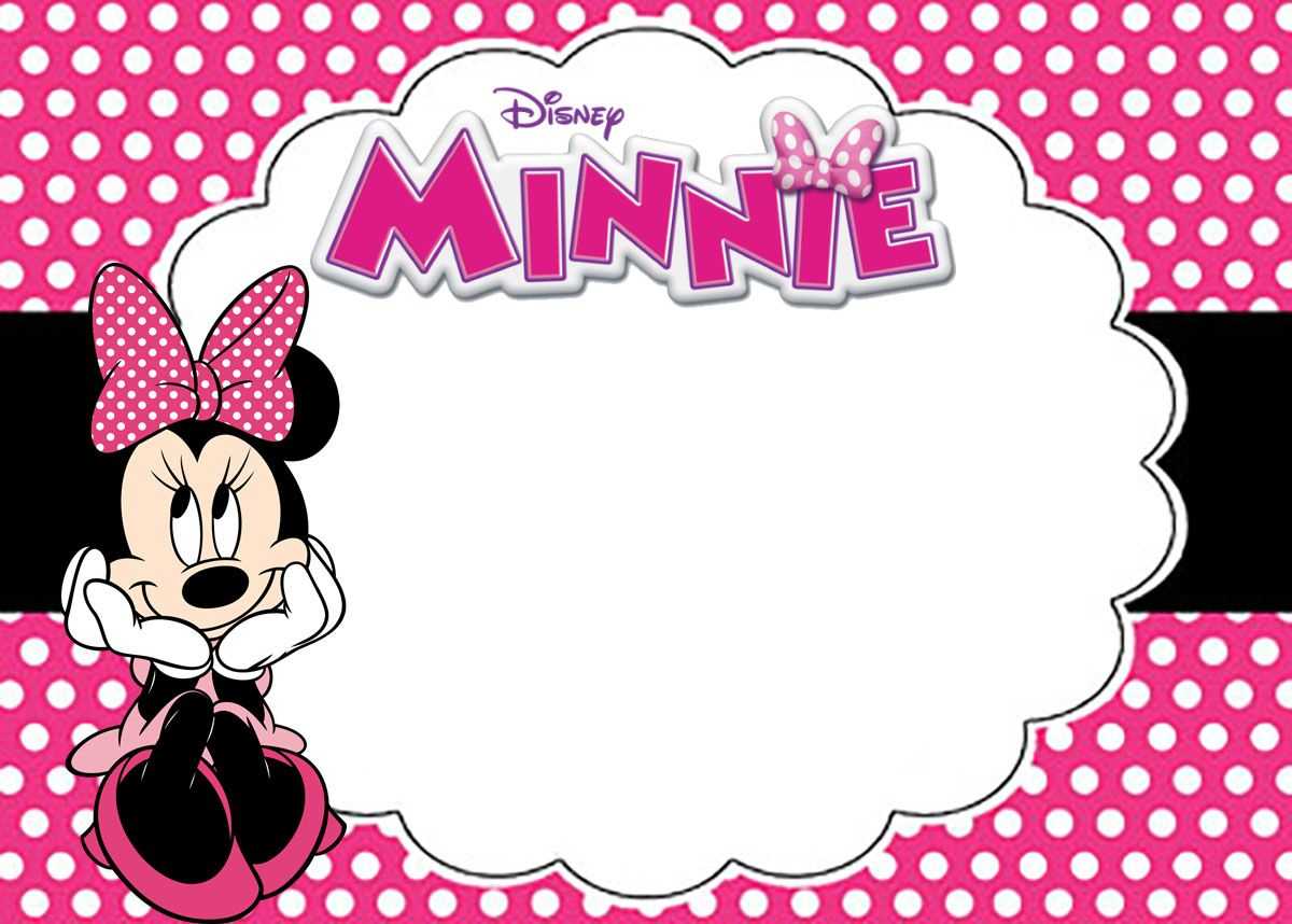 Free Printable Minnie Mouse Birthday Party Invitation Card Within Minnie Mouse Card Templates