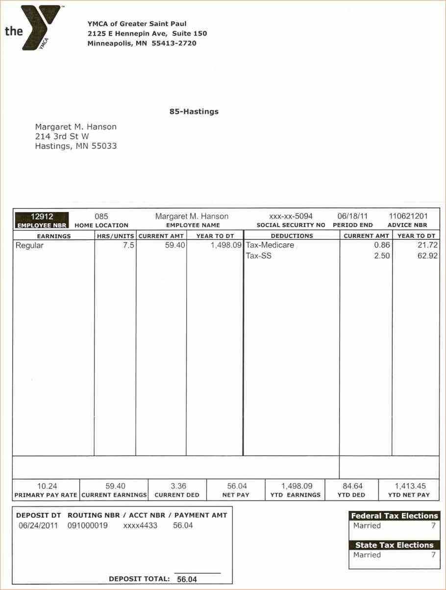 Free Printable Pay Stub Template Canada Check Templates For Blank Pay Stub Template Word