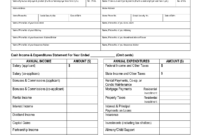 Free Printable Personal Financial Statement | Blank Personal pertaining to Blank Personal Financial Statement Template